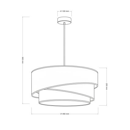 Brilagi - Luster na užetu ARROW 1xE27/60W/230V Ø 45 cm bež/smeđa/bijela