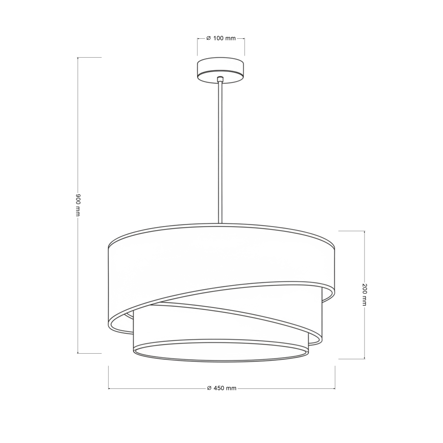 Brilagi - Luster na užetu ARROW 1xE27/60W/230V Ø 45 cm bež/smeđa/bijela