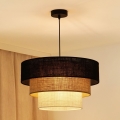 Brilagi - Luster na užetu ASPEN LUNETA 1xE27/15W/230V promjer 45 cm crna/bež/crvena