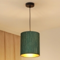 Brilagi - Luster na užetu BOSTON ROLLER 1xE27/15W/230V promjer 21 cm slama zelena/zlatna