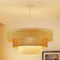 BRILAGI - Luster na užetu CEDAR LUNETA 1xE27/15W/230V promjer 60 cm ratan/smeđa/krem