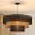 Brilagi - Luster na užetu DAKOTA LUNETA 1xE27/15W/230V promjer 60 cm crna/ratan