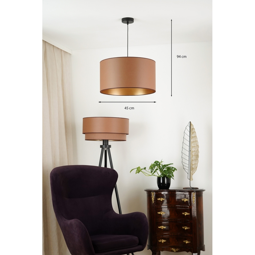 Brilagi - Luster na užetu OREGON ROLLER VEGE 1xE27/15W/230V promjer 45 cm smeđa