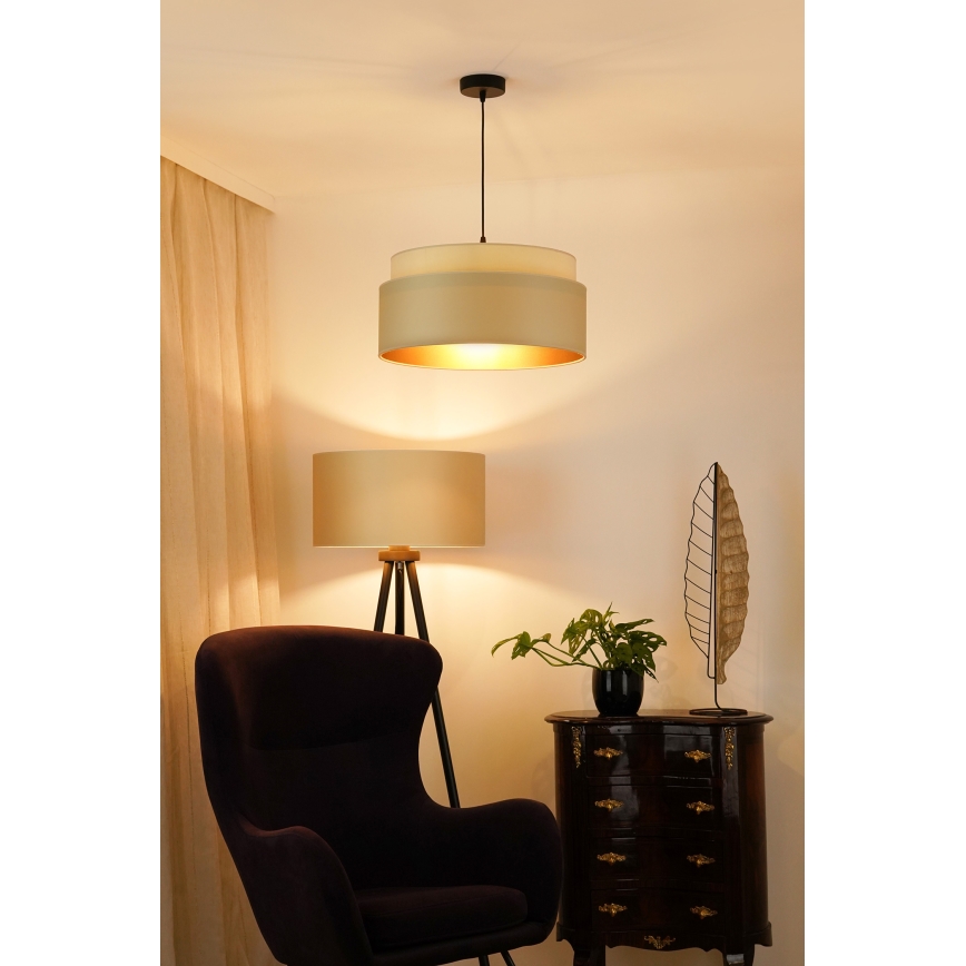 Brilagi - Luster na užetu OREGON VEGE 1xE27/15W/230V promjer 45 cm bež