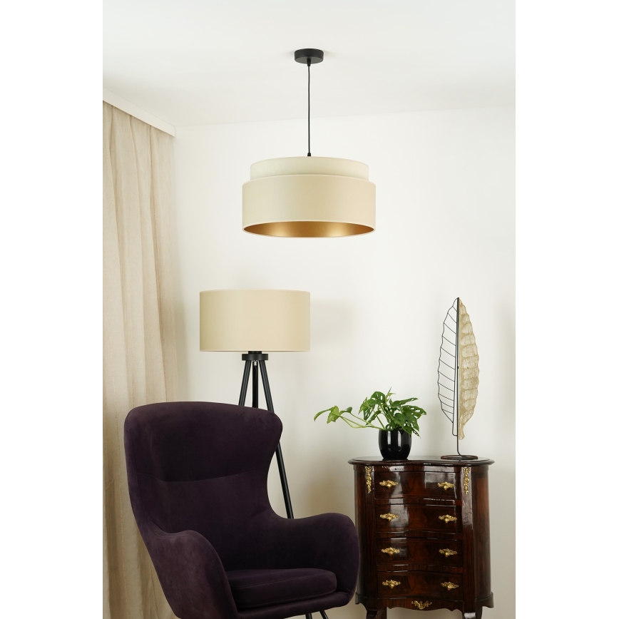Brilagi - Luster na užetu OREGON VEGE 1xE27/15W/230V promjer 45 cm bež