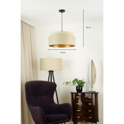 Brilagi - Luster na užetu OREGON VEGE 1xE27/15W/230V promjer 45 cm bež