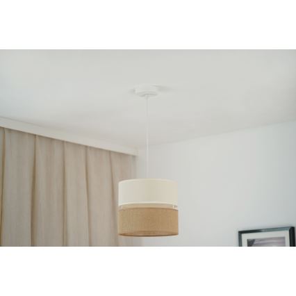 Brilagi - Luster na užetu ROYAL YUTE 1xE27/15W/230V promjer 25 cm bež/crvena