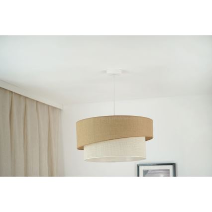 Brilagi - Luster na užetu SHINE 1xE27/15W/230V promjer 50 cm bež/crvena krem