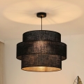 Brilagi - Luster na užetu SPACE YUTE 1xE27/15W/230V promjer 50 cm crna