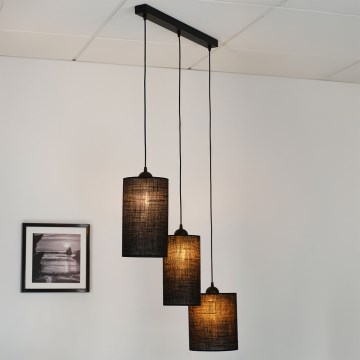 Brilagi - Luster na užetu TUBES 3xE27/15W/230V crna