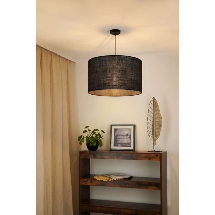 Brilagi - Luster na užetu TUBES ROLLER 1xE27/15W/230V promjer 50 cm crna