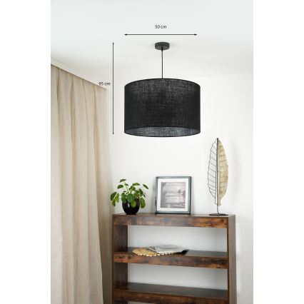 Brilagi - Luster na užetu TUBES ROLLER 1xE27/15W/230V promjer 50 cm crna