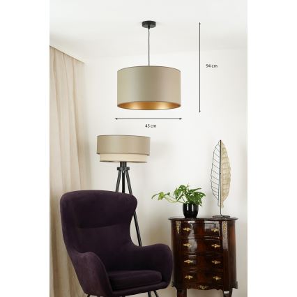 Brilagi - Luster na užetu OREGON ROLLER VEGE 1xE27/15W/230V promjer 45 cm siva