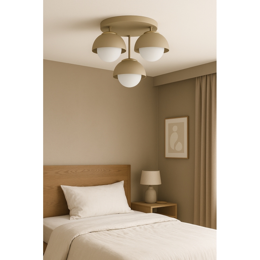 Brilagi - Luster za nadgradnu montažu 3xE27/60W/230V bež/zlatna