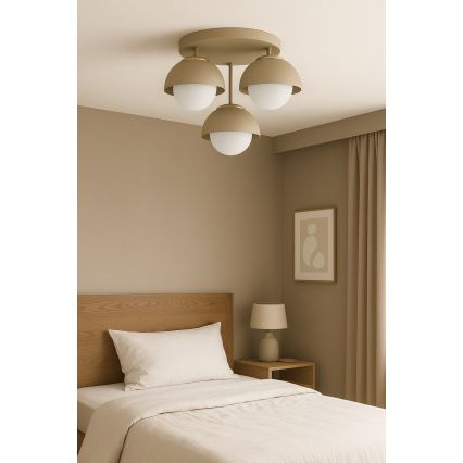 Brilagi - Luster za nadgradnu montažu COSMO 3xE27/60W/230V bež/zlatna