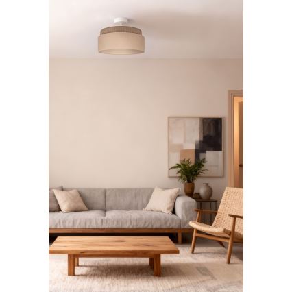 Brilagi - Nadgradna stropna svjetiljka PADOVA 1xE27/60W/230V, promjer 40 cm, bež