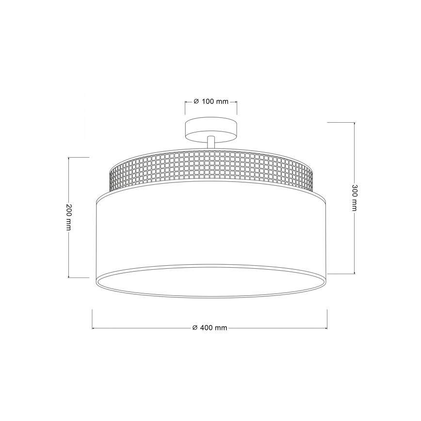 Brilagi - Nadgradna stropna svjetiljka PADOVA 1xE27/60W/230V, promjer 40 cm, bež