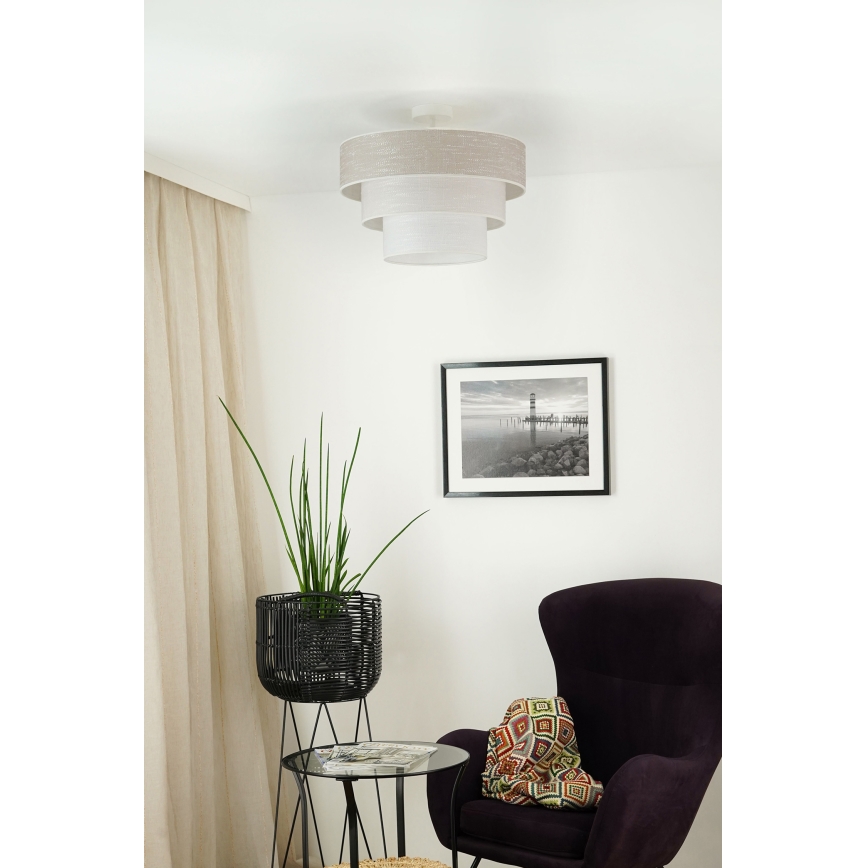 Brilagi - Nadgradni luster ALASKA LUNETA 1xE27/15W/230V pr. 45 cm siva/krem