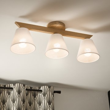 Brilagi - Nadgradni luster ANTHONY 3xE14/40W/230V hrast/bijela