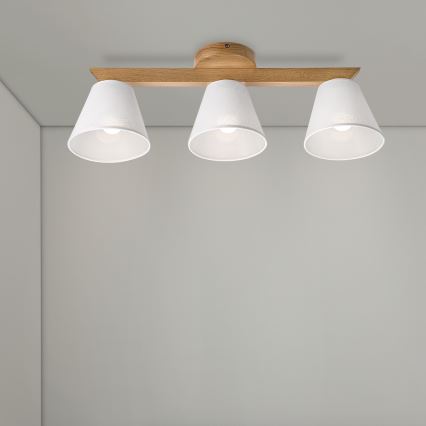 Brilagi - Nadgradni luster ANTHONY 3xE14/40W/230V hrast/bijela