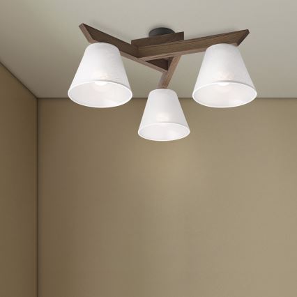 Brilagi - Nadgradni luster ANTHONY 3xE14/40W/230V hrast/bijela