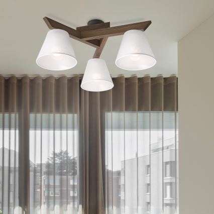 Brilagi - Nadgradni luster ANTHONY 3xE14/40W/230V hrast/bijela