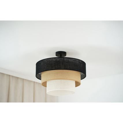 Brilagi - Nadgradni luster ASPEN LUNETA 1xE27/15W/230V pr. 45 cm crna/bež/krem