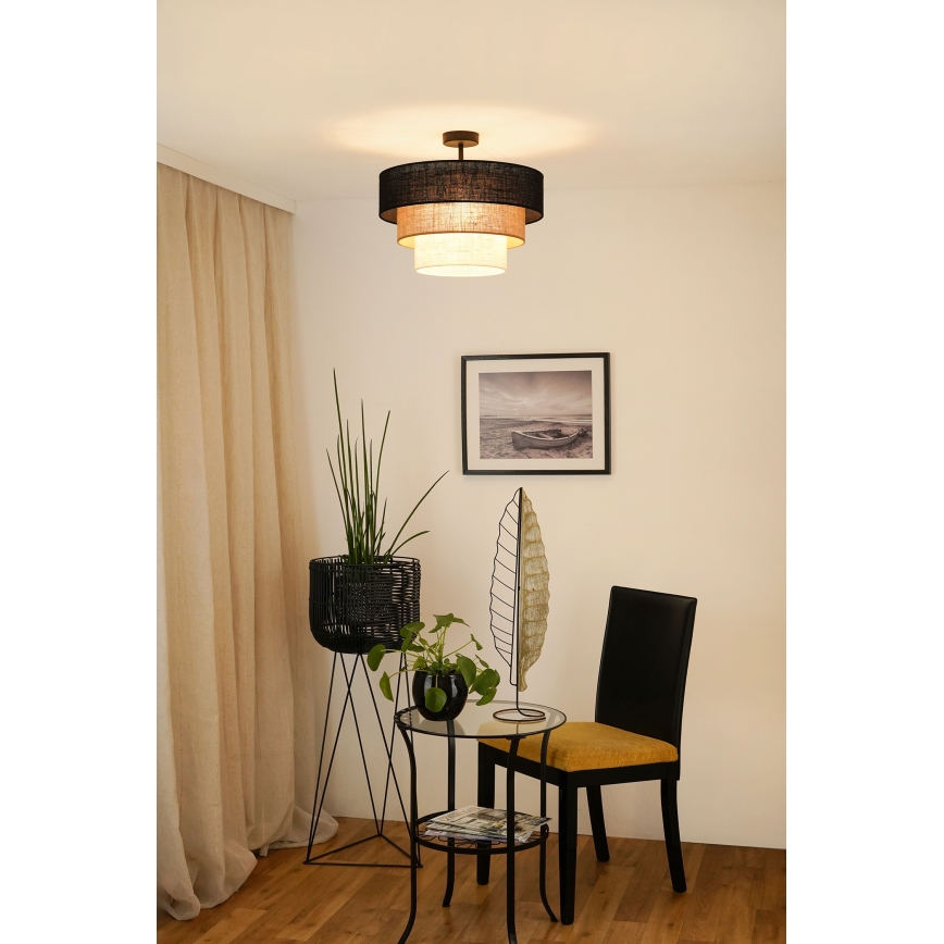 Brilagi - Nadgradni luster ASPEN LUNETA 1xE27/15W/230V pr. 45 cm crna/bež/krem