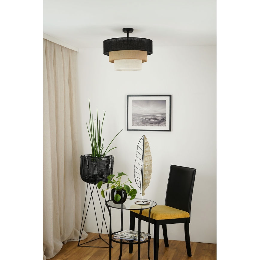 Brilagi - Nadgradni luster ASPEN LUNETA 1xE27/15W/230V pr. 45 cm crna/bež/krem