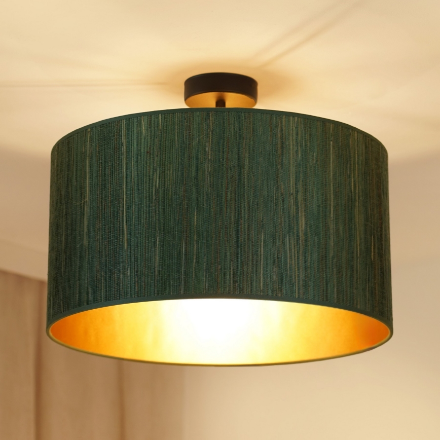Brilagi - Nadgradni luster BOSTON ROLLER 1xE27/15W/230V pr. 45 cm slama zelena/zlatna