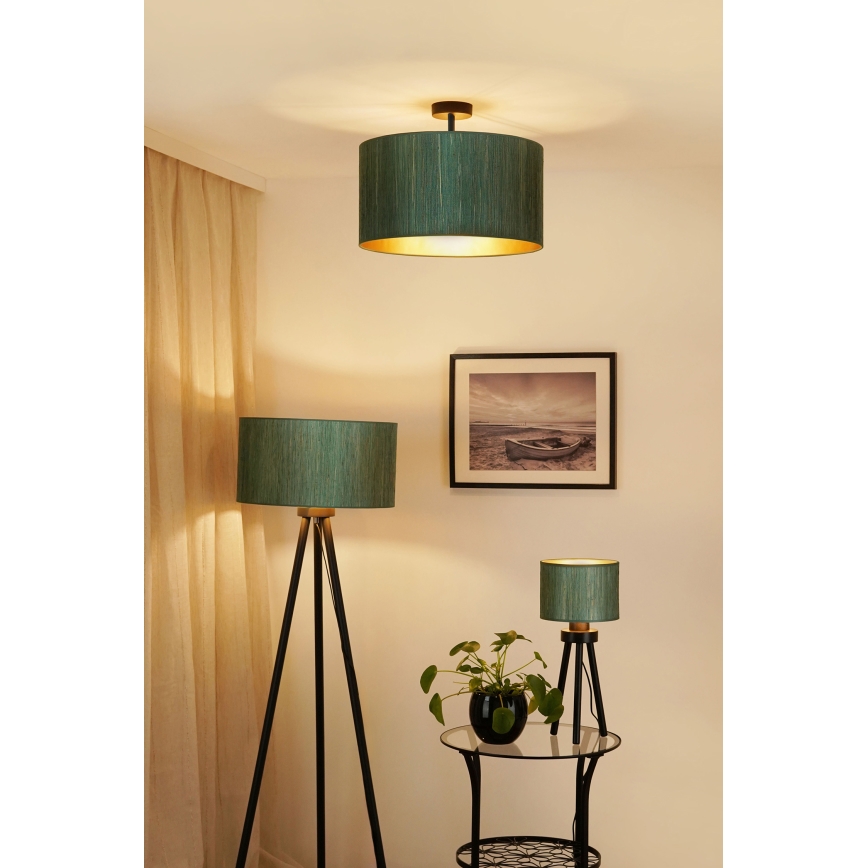 Brilagi - Nadgradni luster BOSTON ROLLER 1xE27/15W/230V pr. 45 cm slama zelena/zlatna