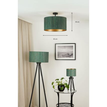 Brilagi - Nadgradni luster BOSTON ROLLER 1xE27/15W/230V pr. 45 cm slama zelena/zlatna
