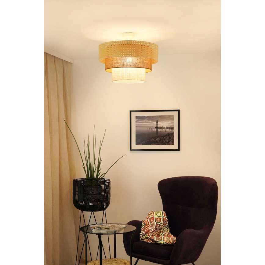 Brilagi - Nadgradni luster CEDAR LUNETA 1xE27/15W/230V pr. 45 cm bež/smeđa/krem