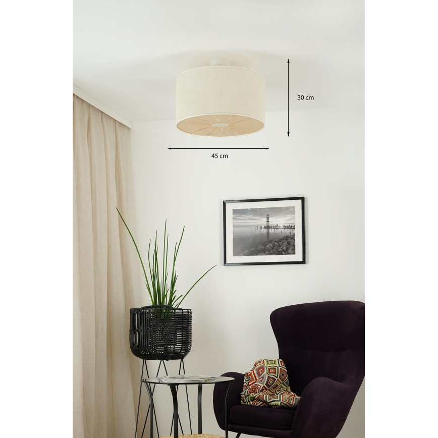 Brilagi - Nadgradni luster COUNTRY ROLLER 1xE27/15W/230V pr. 45 cm krem