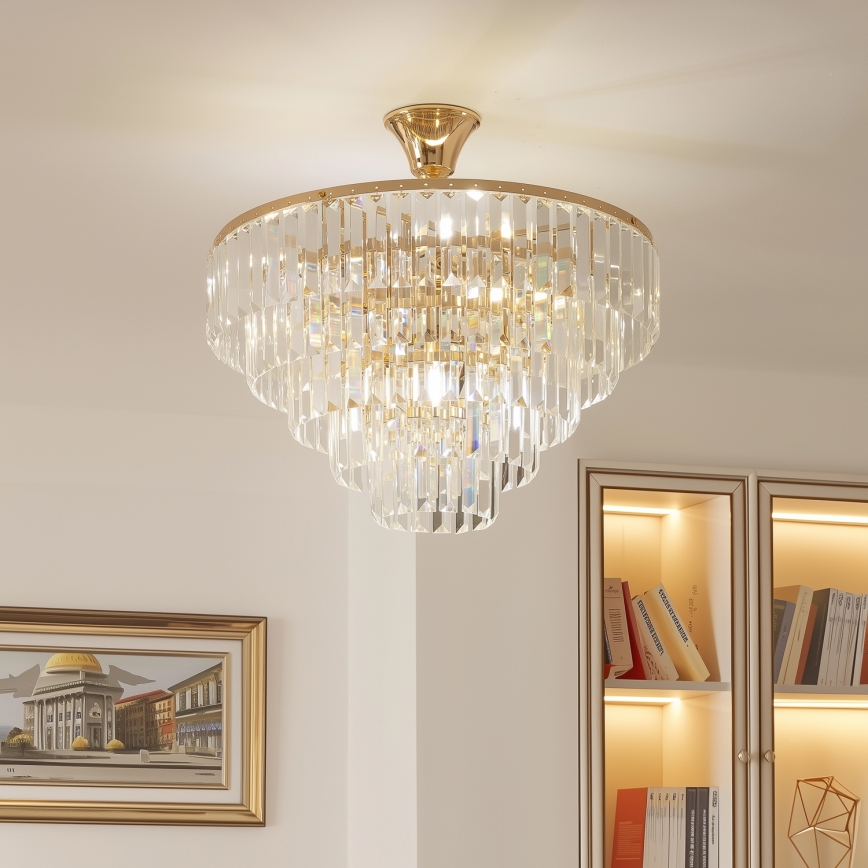 Brilagi - Nadgradni luster CRYSTAL 5xE14/40W/230V zlatna