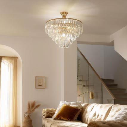 Brilagi - Nadgradni luster CRYSTAL 5xE14/40W/230V zlatna