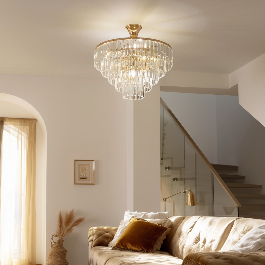 Brilagi - Nadgradni luster CRYSTAL 5xE14/40W/230V zlatna