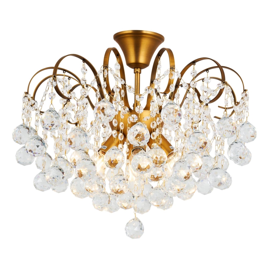 Brilagi - Nadgradni luster CRYSTAL 6xE14/60W/230V brončana