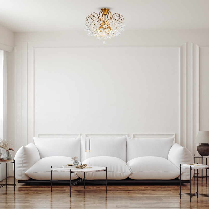 Brilagi - Nadgradni luster CRYSTAL 6xE14/60W/230V brončana
