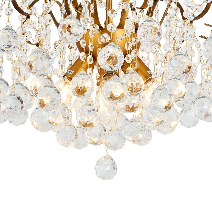 Brilagi - Nadgradni luster CRYSTAL 6xE14/60W/230V brončana