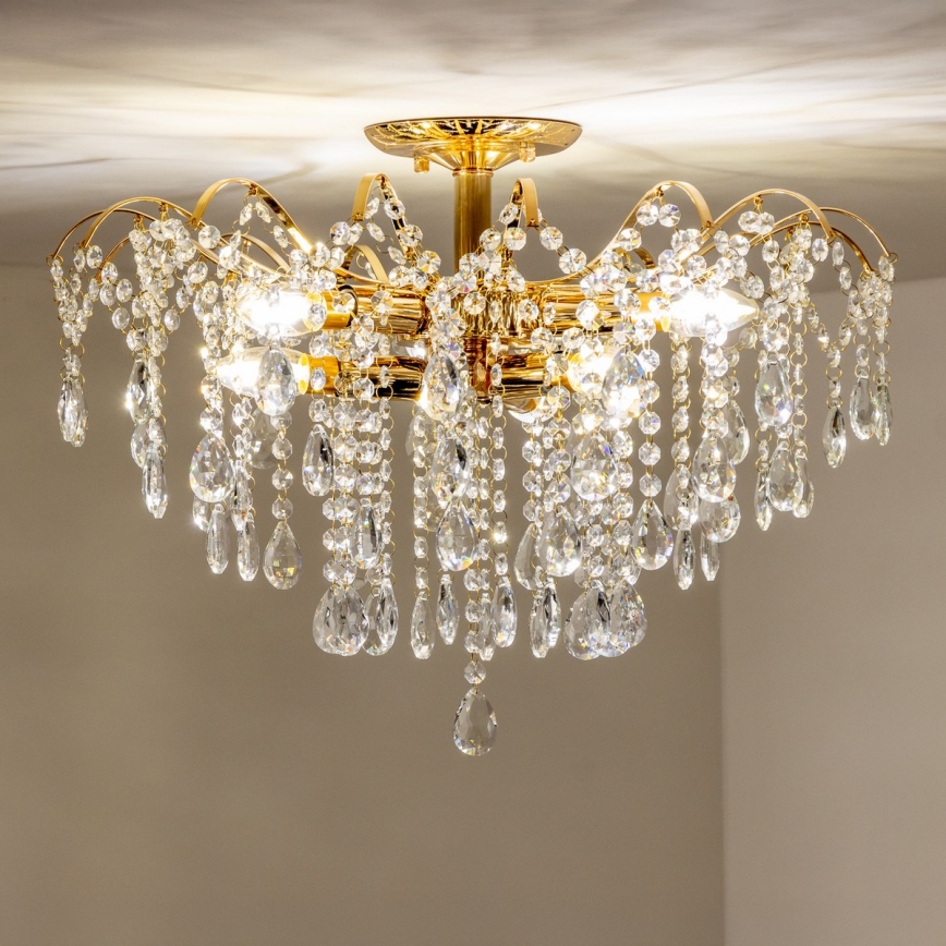 Brilagi - Nadgradni luster CRYSTAL 6xE14/60W/230V zlatna