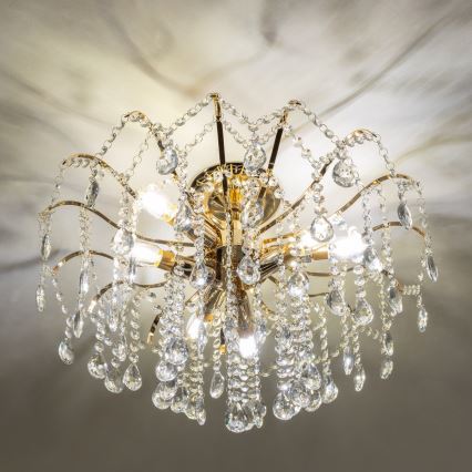 Brilagi - Nadgradni luster CRYSTAL 6xE14/60W/230V zlatna