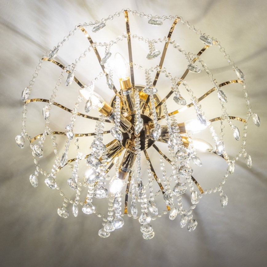 Brilagi - Nadgradni luster CRYSTAL 6xE14/60W/230V zlatna