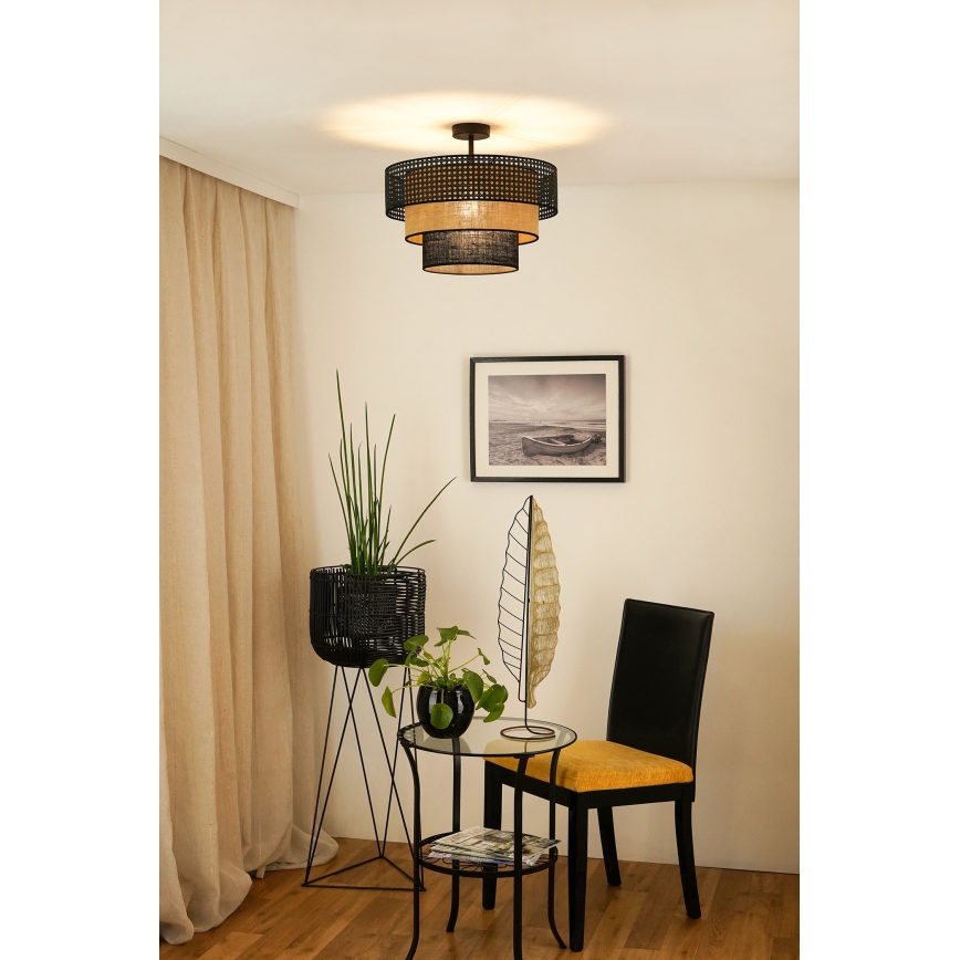 Brilagi - Nadgradni luster DAKOTA LUNETA 1xE27/15W/230V pr. 45 cm crna/bež
