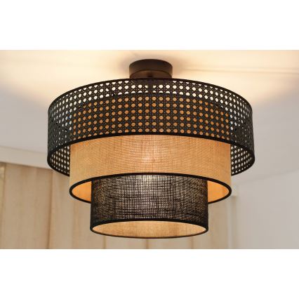 Brilagi - Nadgradni luster DAKOTA LUNETA 1xE27/15W/230V pr. 45 cm crna/bež
