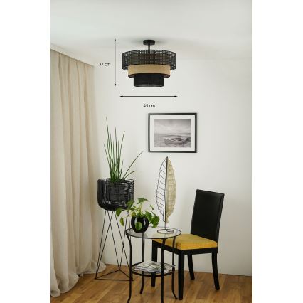 Brilagi - Nadgradni luster DAKOTA LUNETA 1xE27/15W/230V pr. 45 cm crna/bež