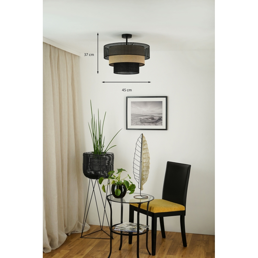Brilagi - Nadgradni luster DAKOTA LUNETA 1xE27/15W/230V pr. 45 cm crna/bež