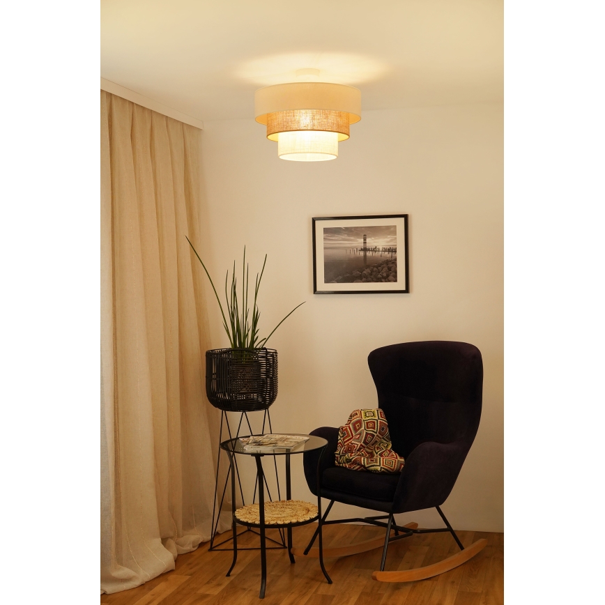 Brilagi - Nadgradni luster DENVER LUNETA 1xE27/15W/230V pr. 45 cm bež/smeđa/krem