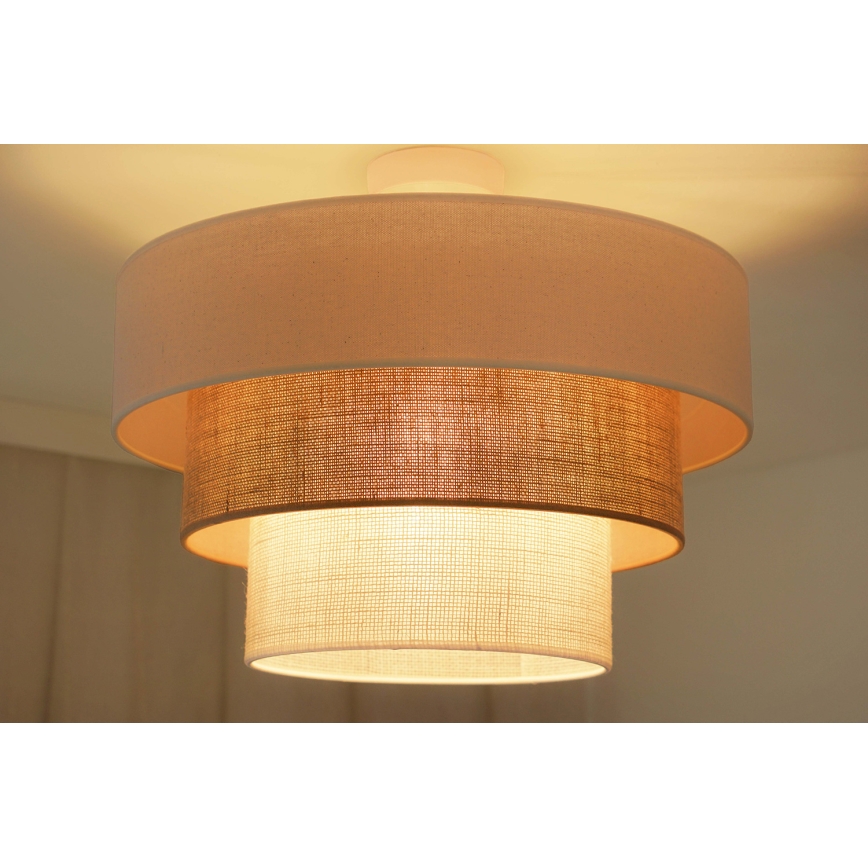 Brilagi - Nadgradni luster DENVER LUNETA 1xE27/15W/230V pr. 45 cm bež/smeđa/krem