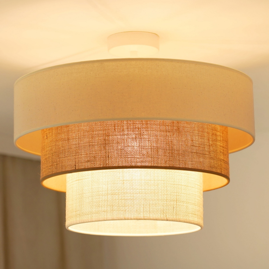Brilagi - Nadgradni luster DENVER LUNETA 1xE27/15W/230V pr. 45 cm bež/smeđa/krem